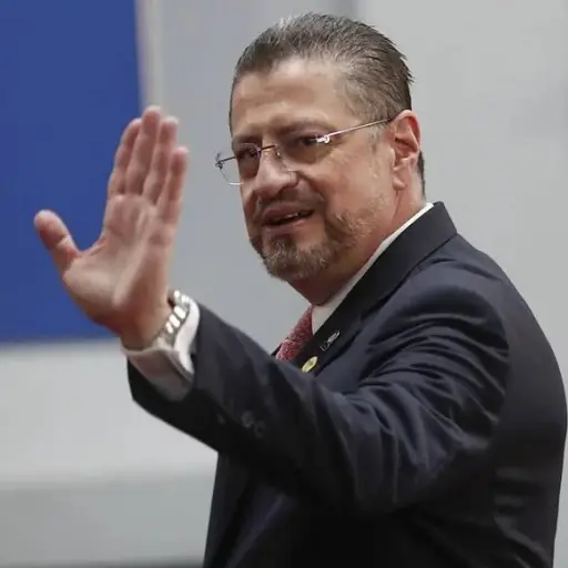 Imagen de archivo del presidente de Costa Rica, Rodrigo Chaves. 