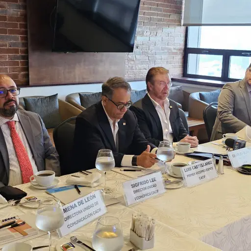 Miembros de CACIF ofrecieron una conferencia de prensa.  ,Foto Ángel Oliva
