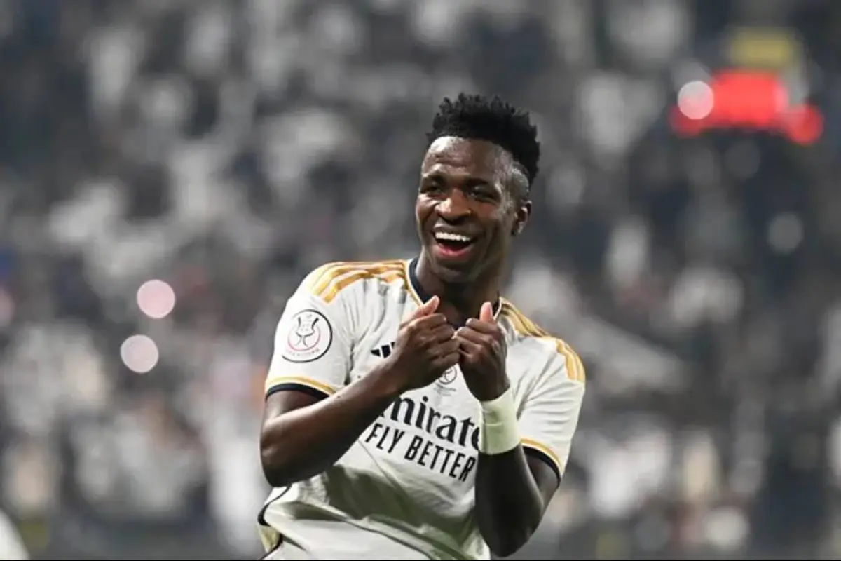 Vinícius Jr. durante una celebración de gol en La Liga 