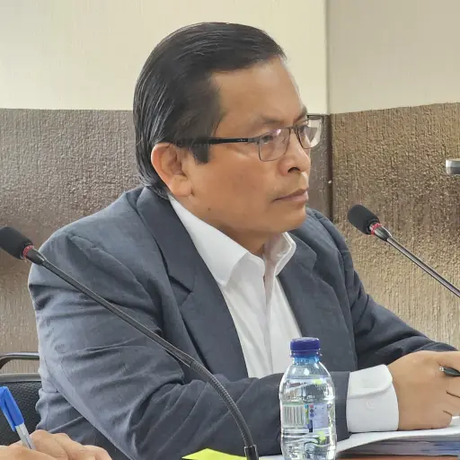 Wuilliam Capriel, exsubsecretario privado de la Presidencia, durante la audiencia. ,Ángel Oliva/EU