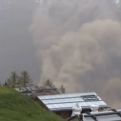 Avalancha sepulta poblado de Blatten en Suiza ,Captura de pantalla de la red social X