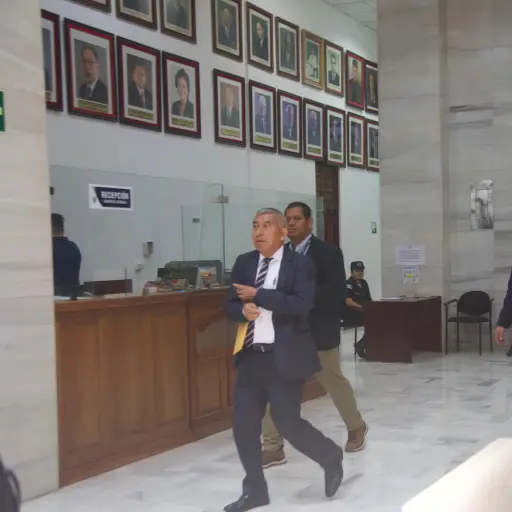 El jefe de la FECI, Rafael Curruchiche, en la sede de la CSJ. ,Omar Solís/Emisoras Unidas