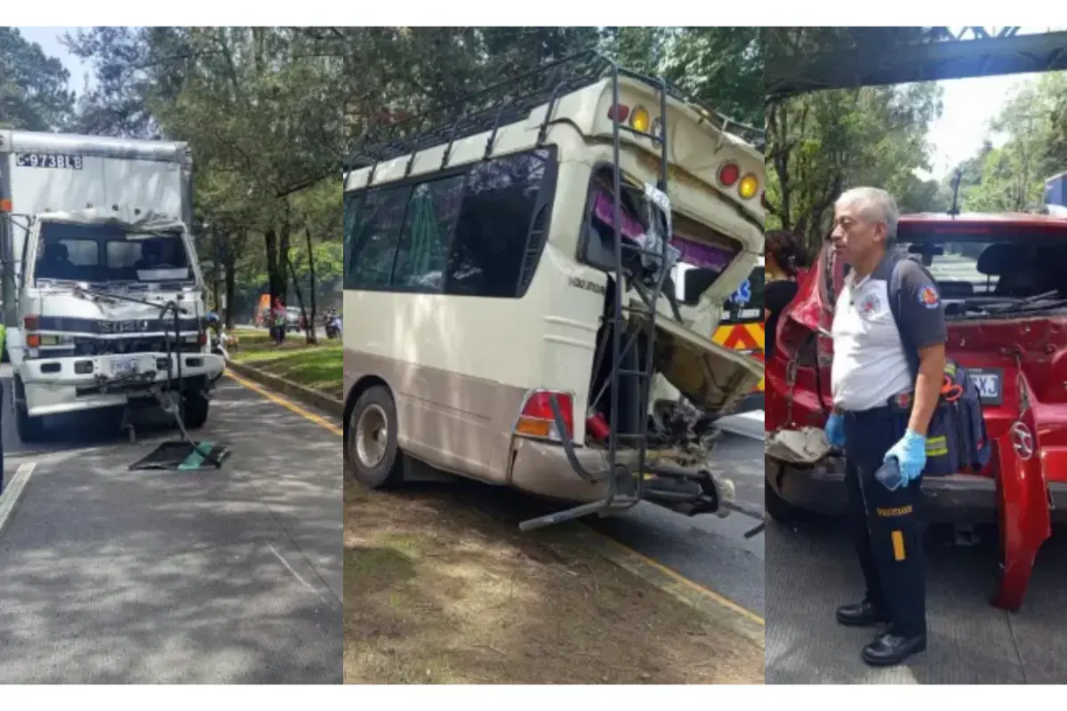 Los conductores de tres vehículos se vieron involucrados en el accidente en km. 27 de ruta Interamericana., 