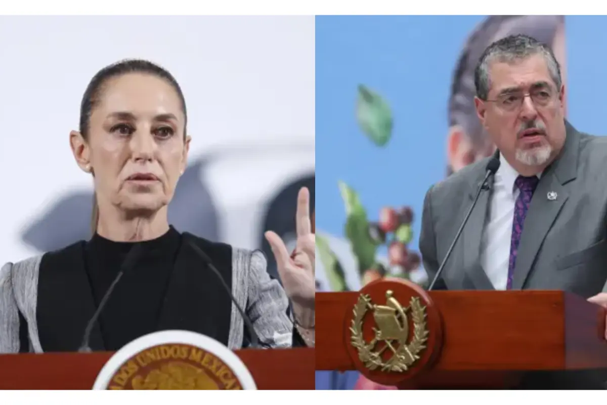 Los presidentes de Guatemala, Bernardo Arévalo; y de México, Claudia Sheinbaum., 