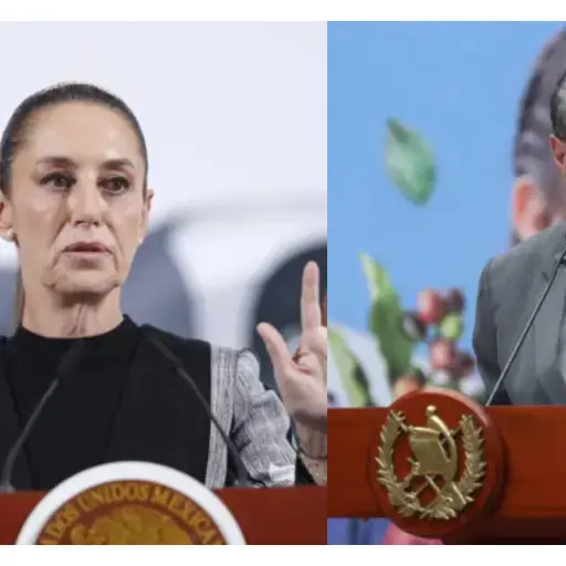 Los presidentes de Guatemala, Bernardo Arévalo; y de México, Claudia Sheinbaum. ,