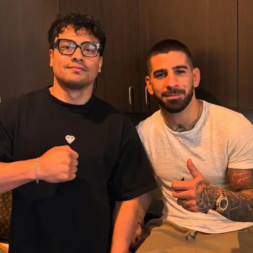 Lester Martínez y su encuentro con el campeón de UFC Ilia Topuria - instagram @lesternormandy