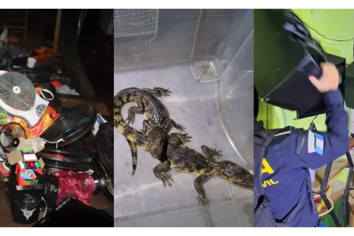 Objetos decomisados durante requisa en cárcel de Escuintla.,