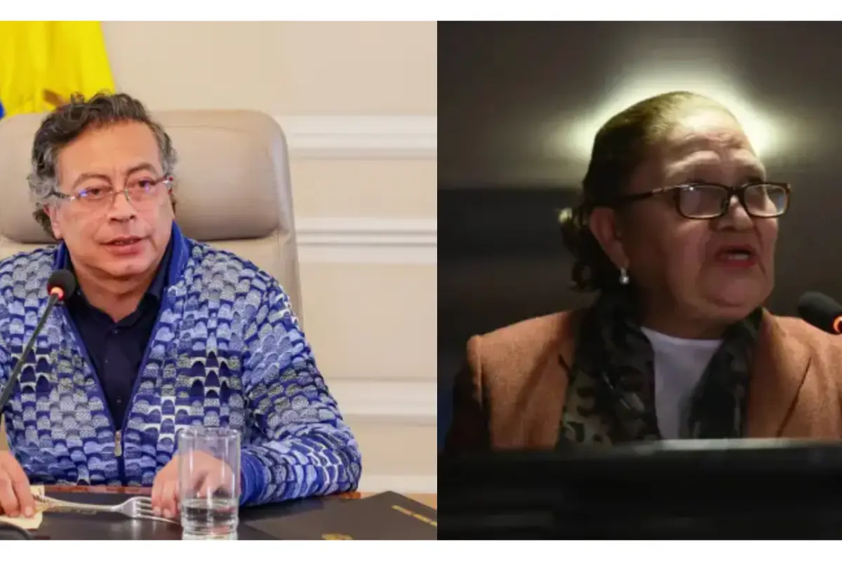 El presidente de Colombia, Gustavo Petro; y la fiscal de Guatemala, Consuelo Porras.,