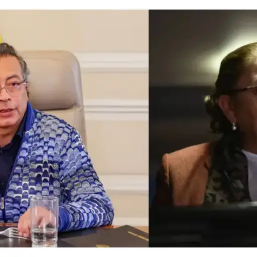 El presidente de Colombia, Gustavo Petro; y la fiscal de Guatemala, Consuelo Porras. ,