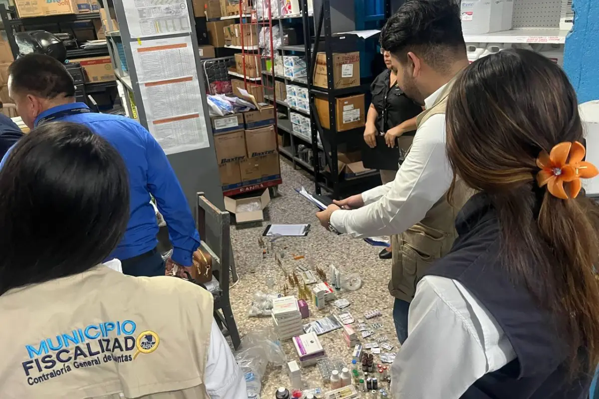Parte de las imágenes difundidas por la Contraloría acerca de los hallazgos realizados en el hospital de Coatepeque., Contraloría General de Cuentas