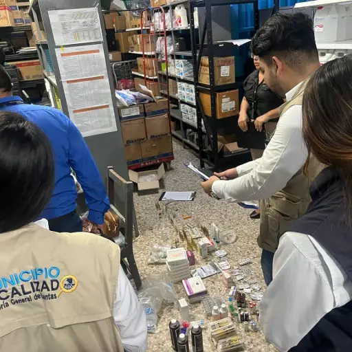 Parte de las imágenes difundidas por la Contraloría acerca de los hallazgos realizados en el hospital de Coatepeque. ,Contraloría General de Cuentas