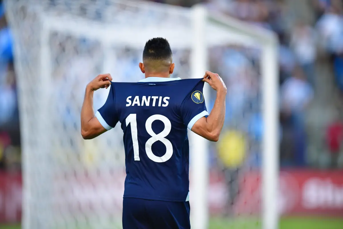 Celebración de Óscar Santis ante Jamaica en Copa Oro - Concacaf