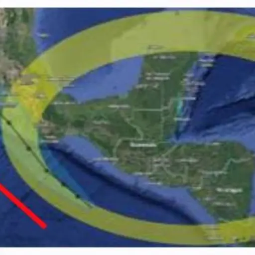 Esta es la trayectoria de la tormenta tropical Erick. ,Insivumeh