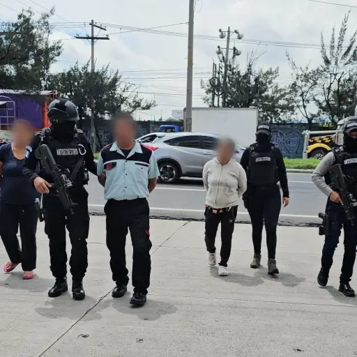 Durante el operativo fueron detenidas nueve personas.  ,Foto PNC
