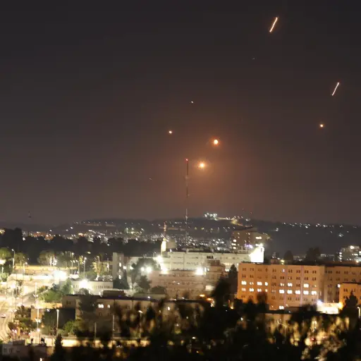 Imágenes captaron los bombardeos sobre Israel en las últimas horas. ,EFE