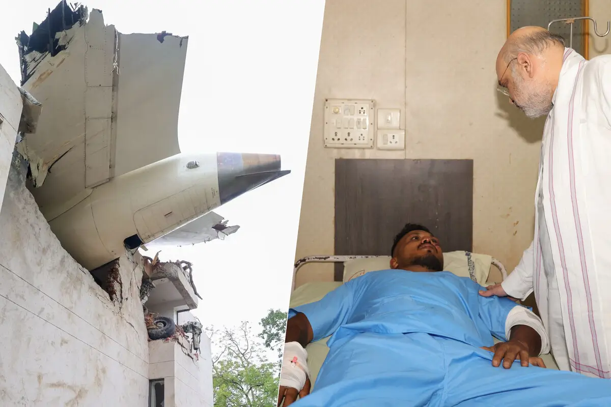 Desde su cama en el hospital Civil de Ahmedabad, Ramesh habló con varios medios., Redes sociales.