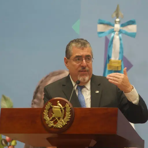 El presidente Bernardo Arévalo durante la conferencia de prensa en el Palacio Nacional. ,Omar Solís/Emisoras Unidas