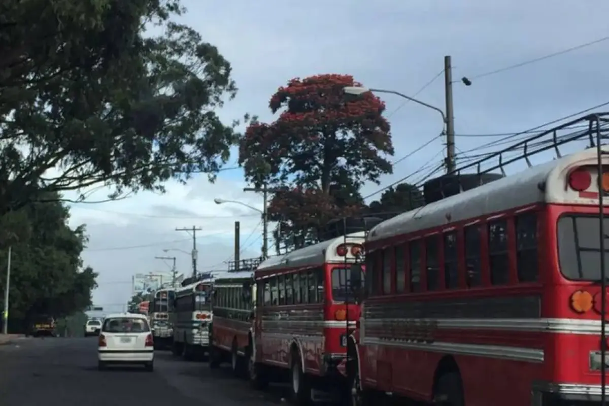 Buses extraurbanos en la vía pública., ilustrativa de archivo