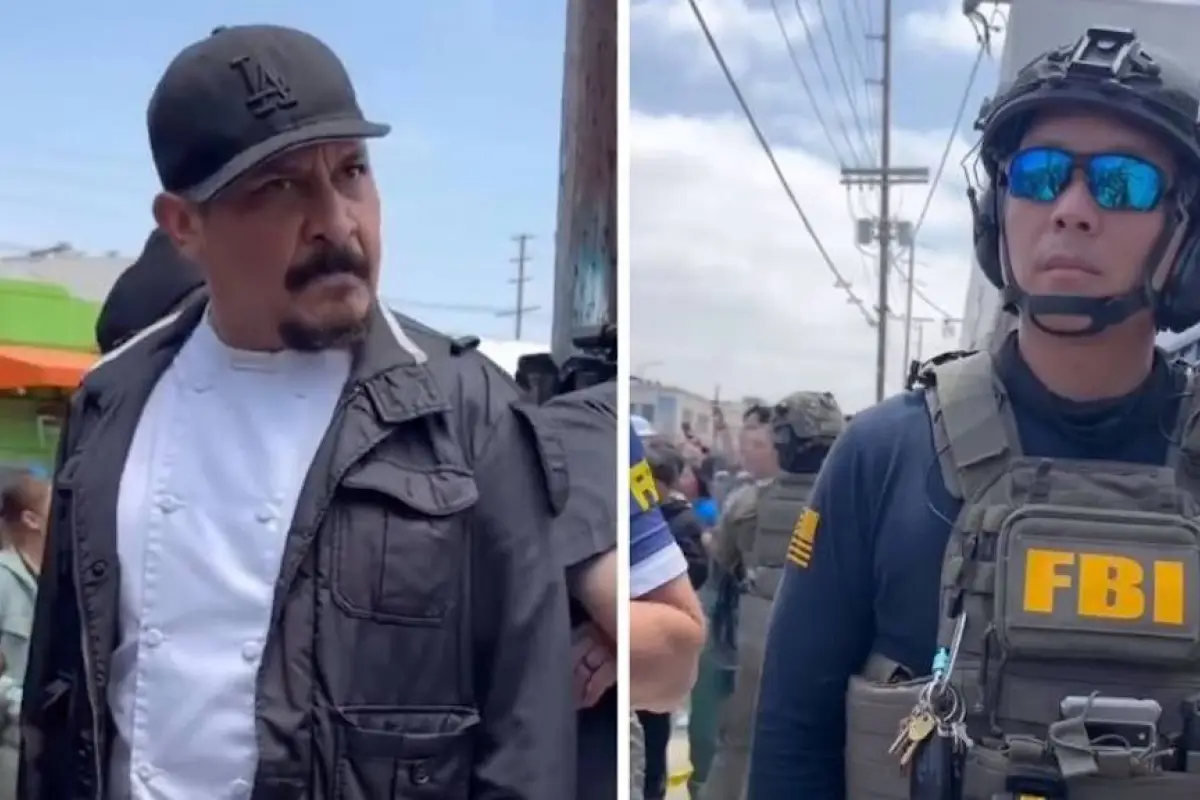 Migrante enfrenta a agente del FBI. , Captura de pantalla video X.