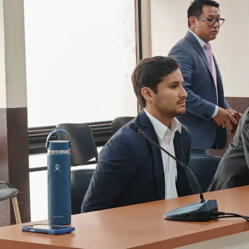 El abogado Eduardo Masaya, señalado en el caso Semilla, durante una audiencia. ,Ángel Oliva/EU