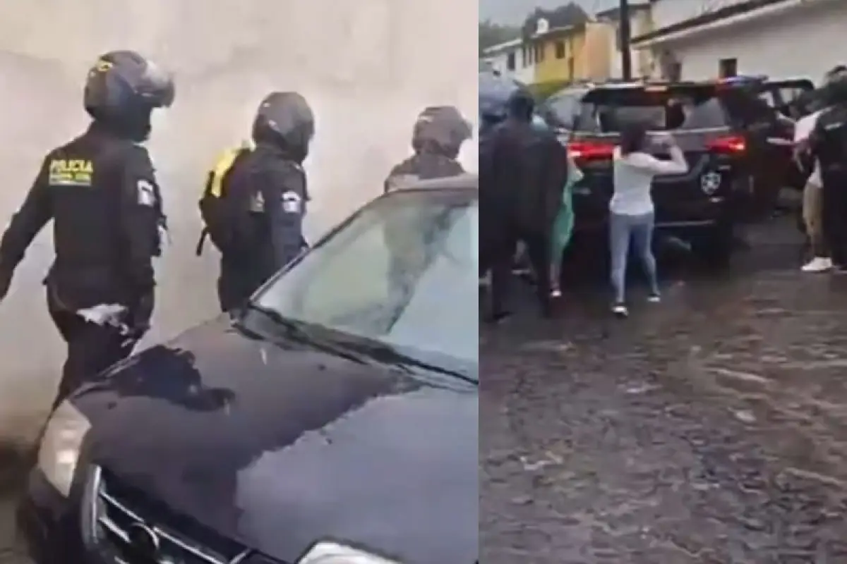 Un grupo de personas manifestó contra el alcalde de Antigua Guatemala, Juan Manuel Asturias quien acudió a una audiencia judicial., Captura de pantalla