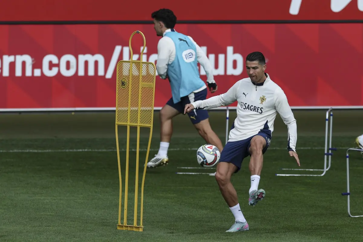 Cristiano Ronaldo entrenando con la Selección de Portugal - EFE