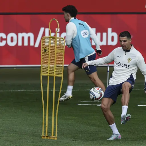Cristiano Ronaldo entrenando con la Selección de Portugal - EFE