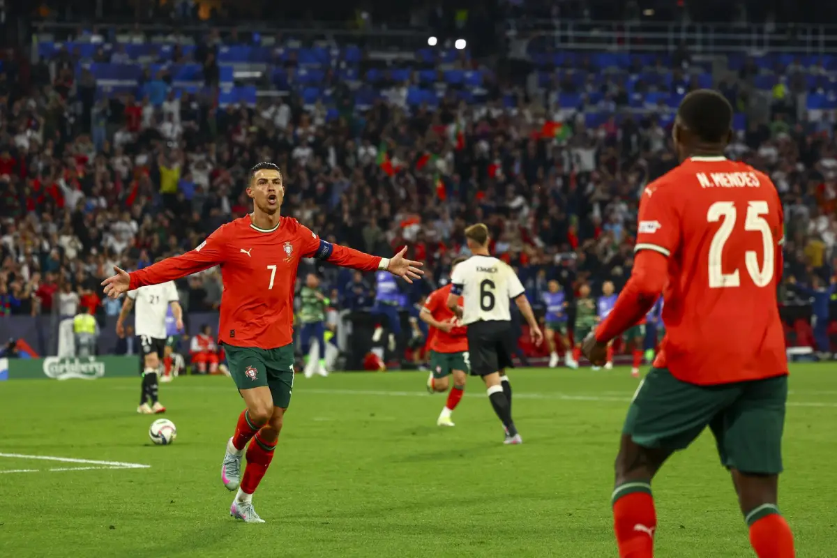 Celebración de Cristiano Ronaldo ante Alemania - EFE