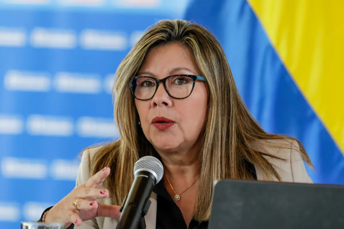 Fotografía de archivo de la Fiscal general de Colombia, Luz Adriana Camargo, durante una rueda de prensa, en Bogotá (Colombia). , EFE