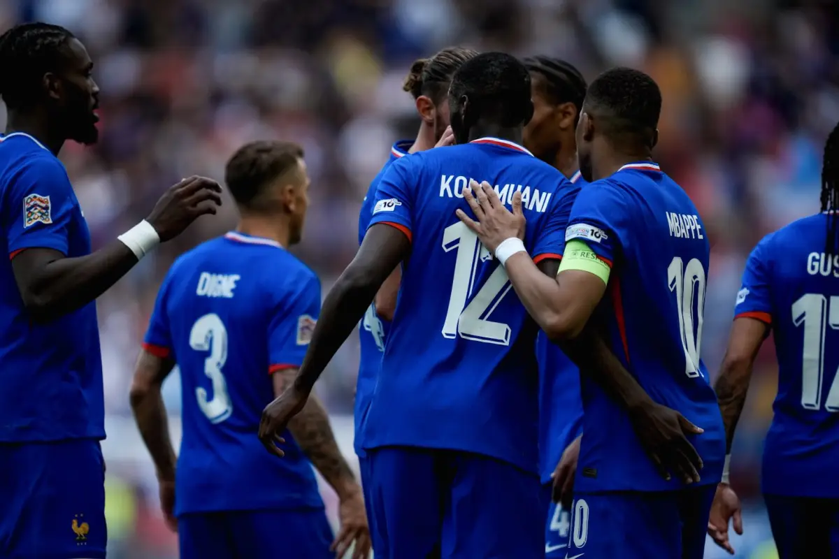 Celebración de Francia ante Alemania - Selección de Francia