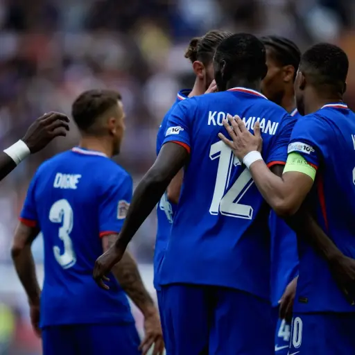 Celebración de Francia ante Alemania - Selección de Francia