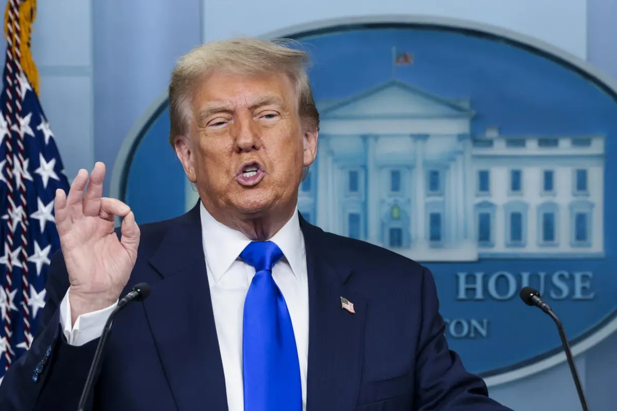 Donald Trump da conferencia de prensa en la Casa Blanca, EFE