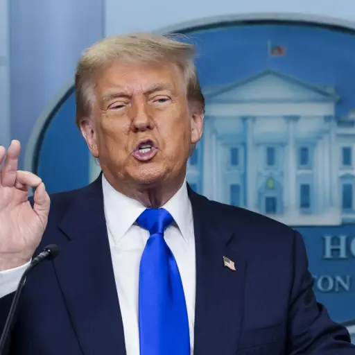 Donald Trump da conferencia de prensa en la Casa Blanca ,EFE