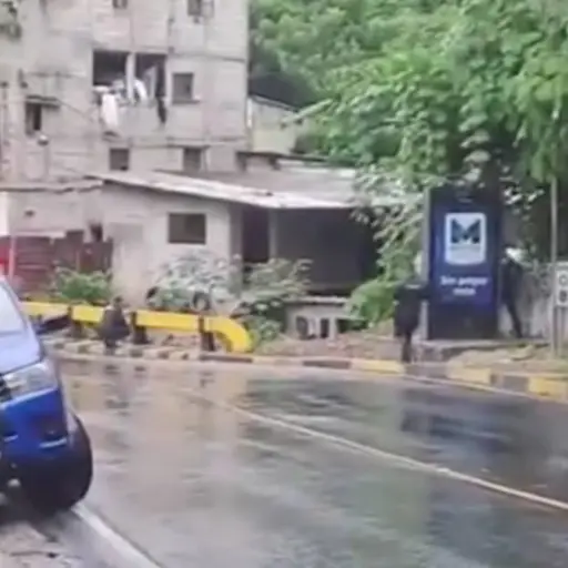 Intercambio de disparos entre PNC y pandilleros. ,Captura de pantalla video X.