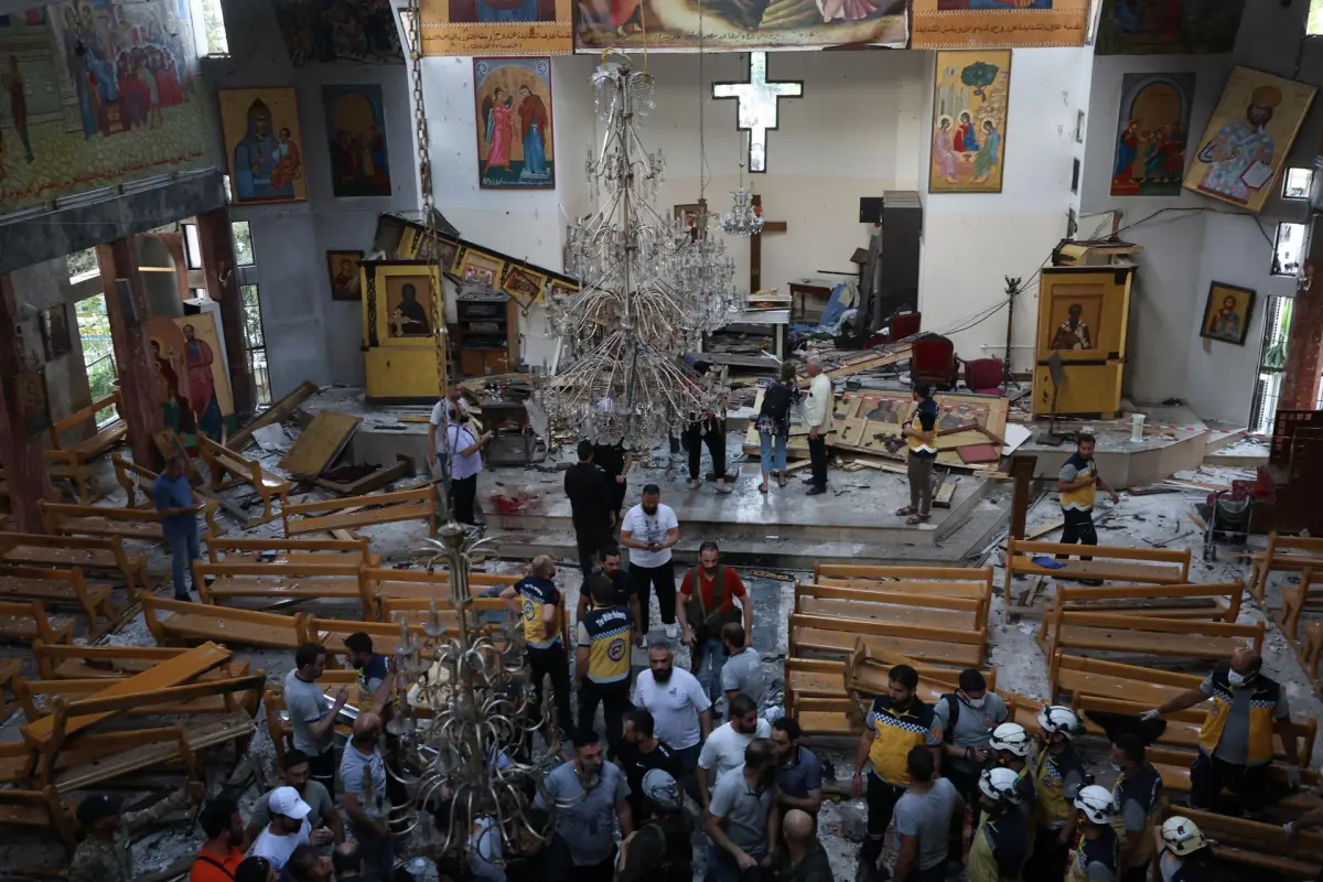 Atentado en iglesia de Damasco, en Siria, EFE