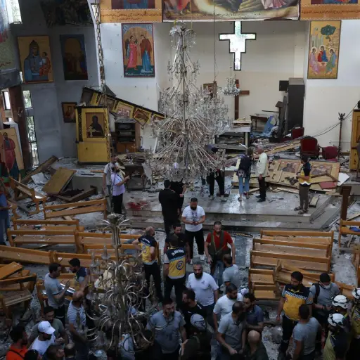 Atentado en iglesia de Damasco, en Siria ,EFE