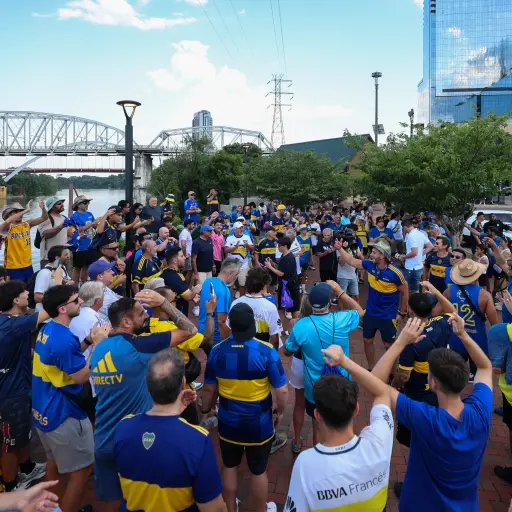 Afición de Boca apoya a su club este día en Nashville 