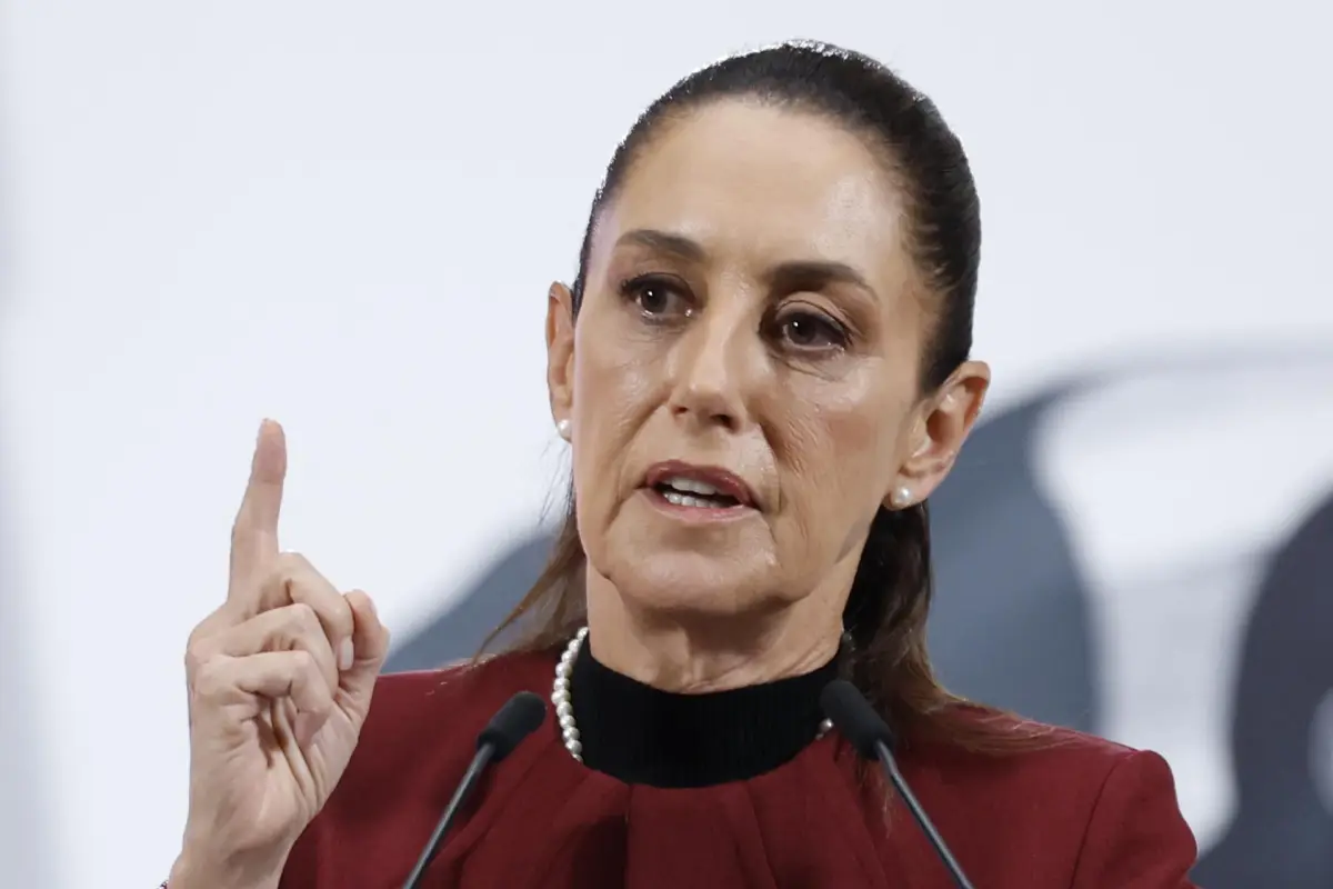 La presidenta de México Claudia Sheinbaum, habla durante una rueda de prensa matutina este miércoles en Palacio Nacional de la Ciudad de México (México),  EFE/Sáshenka Gutiérrez

