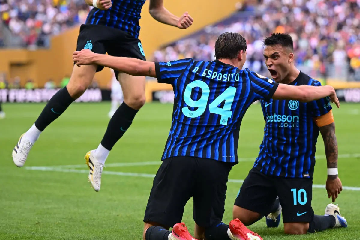 Celebración del Inter ante River Plate - Inter