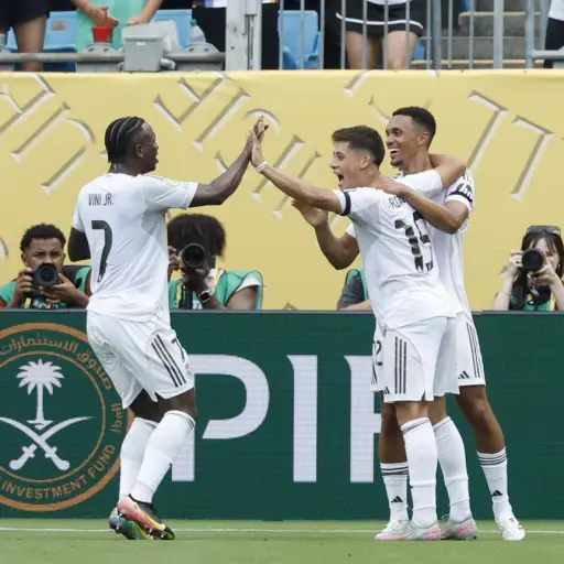 Celebración del Real Madrid ante el Pachuca - EFE