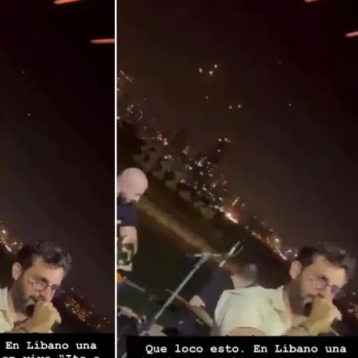 Banda interpreta Wonderful Life mientras al fondo caen misiles entre Irán e Israel ,Redes sociales
