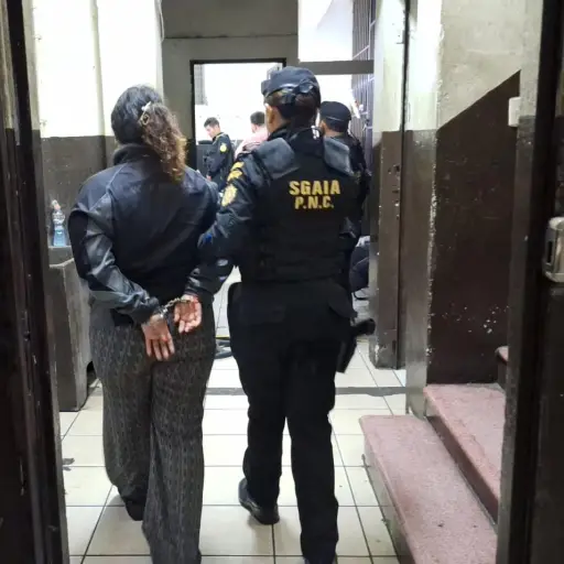  Brenany N, de 21 años, fue detenida en La Democracia, Escuintla. ,PNC de Guatemala.