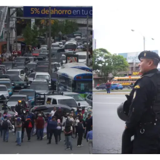 Salubristas bloquean la calzada Roosevelt. ,