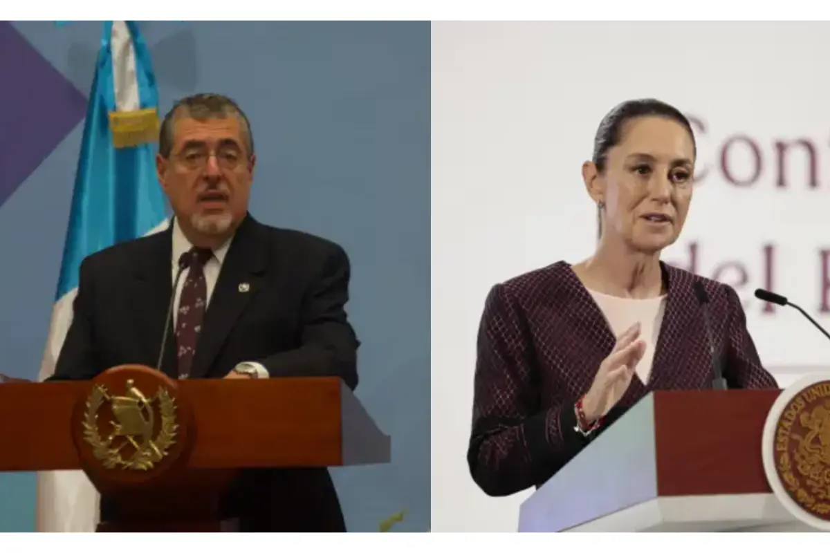 Los presidentes de Guatemala, Bernardo Arévalo; y de México, Claudia Sheinbaum., 