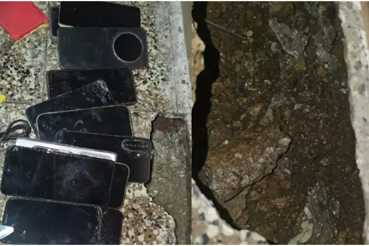 Parte de los objetos decomisados durante la requisa en la cárcel Pavón., 