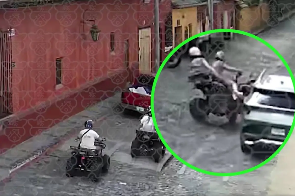 Accidente en Antigua Guatemala, Captura de pantalla video de Facebook.