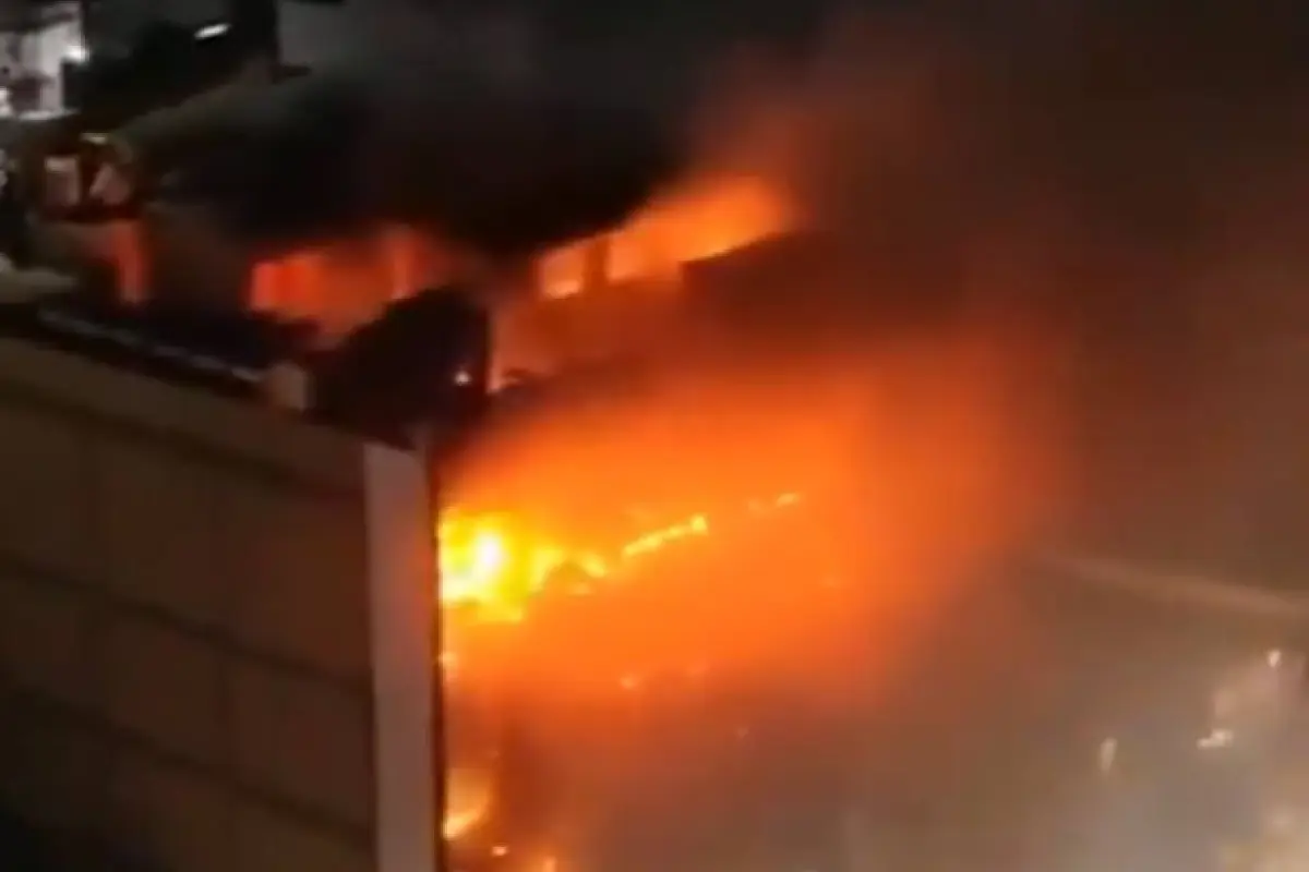 Incendio en centro comercial en Irak, Captura de pantalla de la red social X