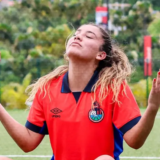 Celebración de Acacia Edwards de Municipal Femenil en Copa Interclubes Uncaf 2025 