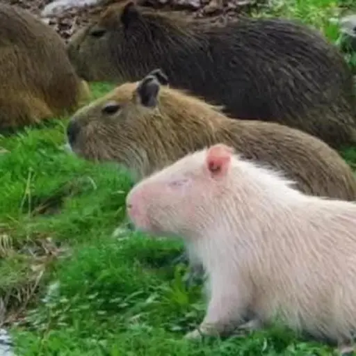 Capibara albino ,Redes sociales.