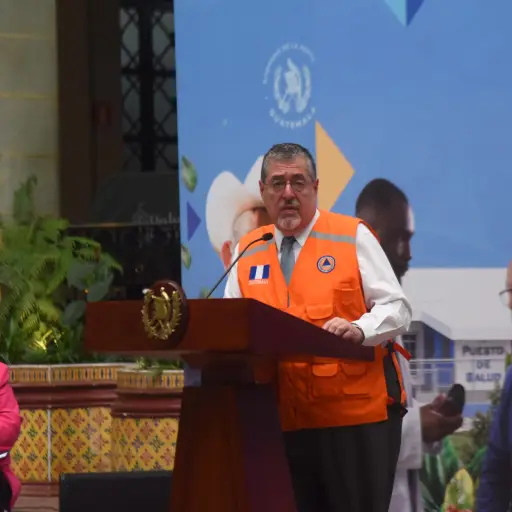 El presidente Bernardo Arévalo brindó conferencia en el Palacio Nacional de la Cultura. ,Omar Solís/Emisoras Unidas